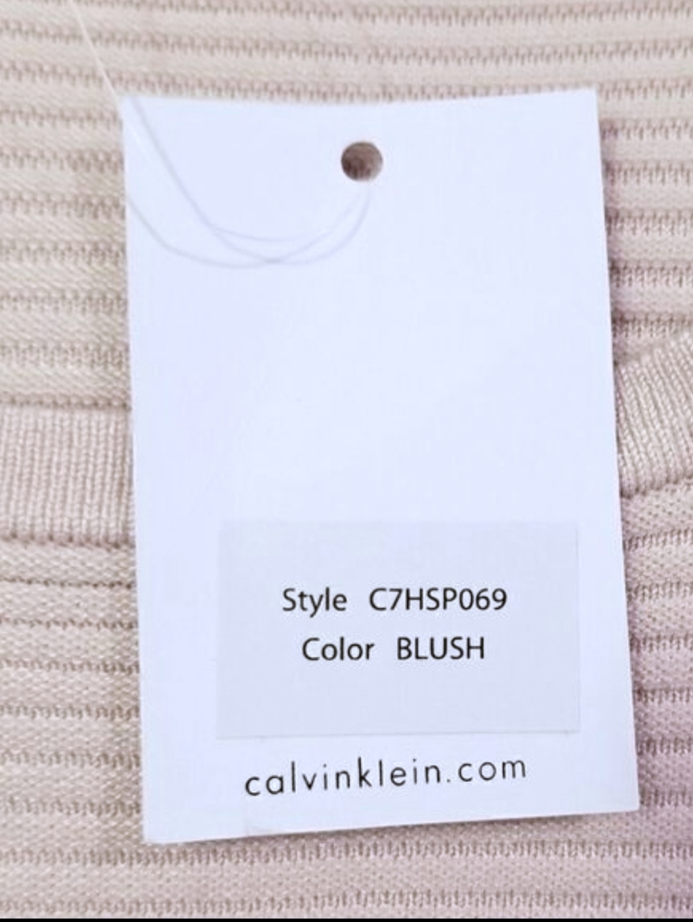 Calvin Klein Blush Bell Sleeved Ribbed Sweater Size XL - Picture 6 of 8